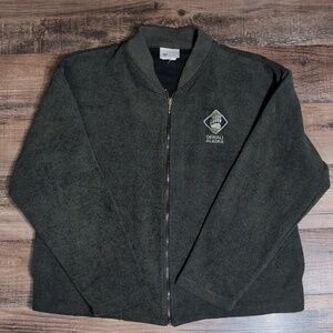 Greenbrand Recycled Yarn Full Zip Sweater Denali Alaska Olive Size Large